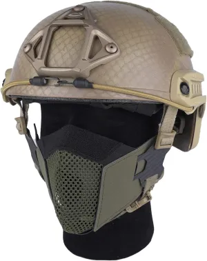 DMGEAR Airsoft Mesh Mask,Half Face Mask,Comfortable Adjustable Breathable,Tactical Lower Face Protective Mask for Outdoor