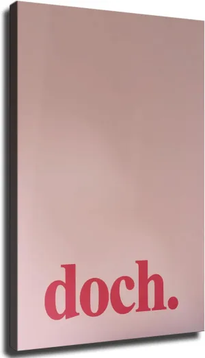 Doch Framed Poster, Kunstdruck Typografie Print, Vintage Pink Poster Contemporary Wall Art, Boho Wohndeko, Minimalistisch Deko Wall Art (Framed,24×36 inch)