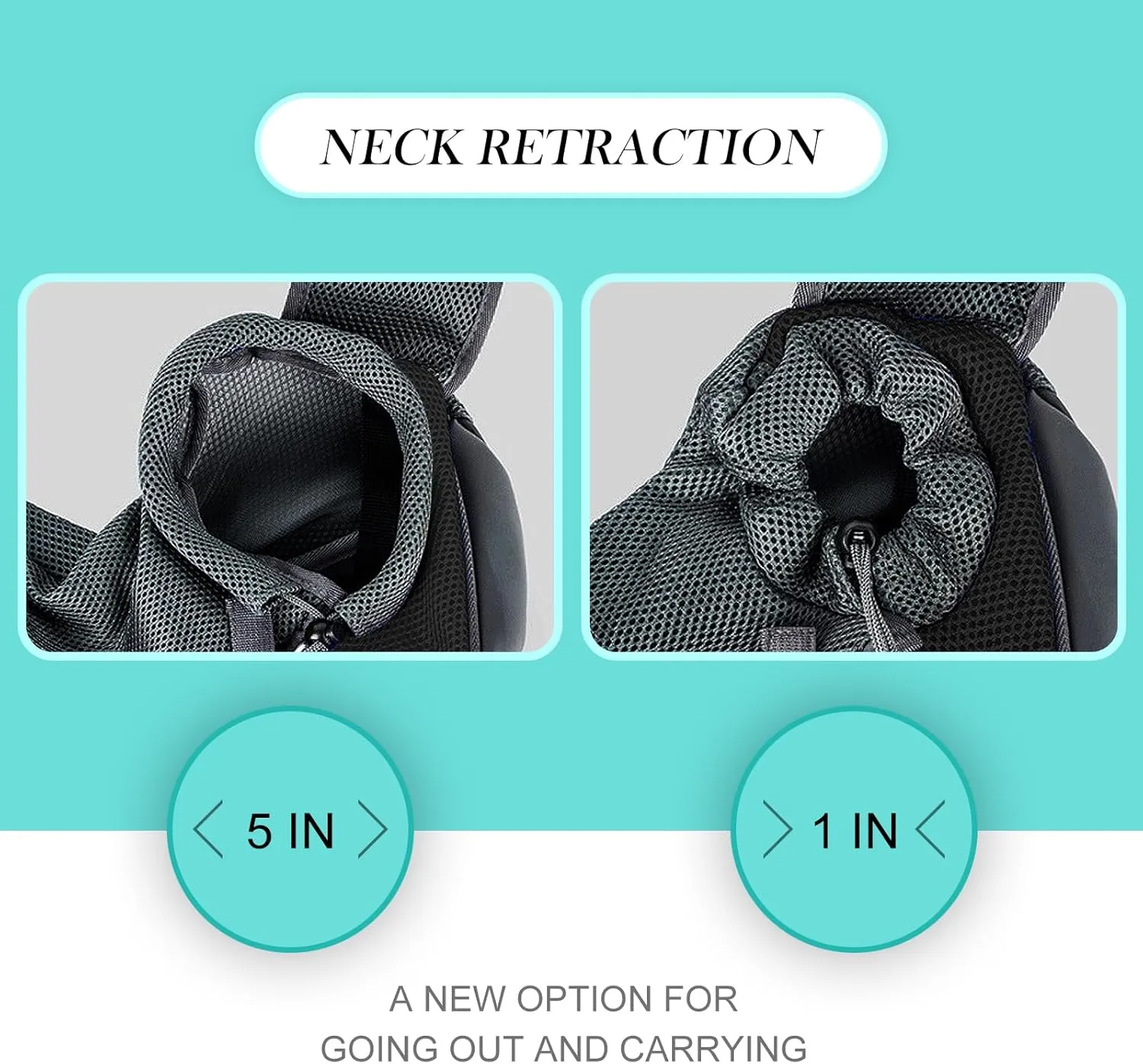 Dog Sling Carrier for Pooch Doggy Yorkie Chihuahua Baby, Travel Front Backpack Chest Body Holder Pack to Wear, Large, Black