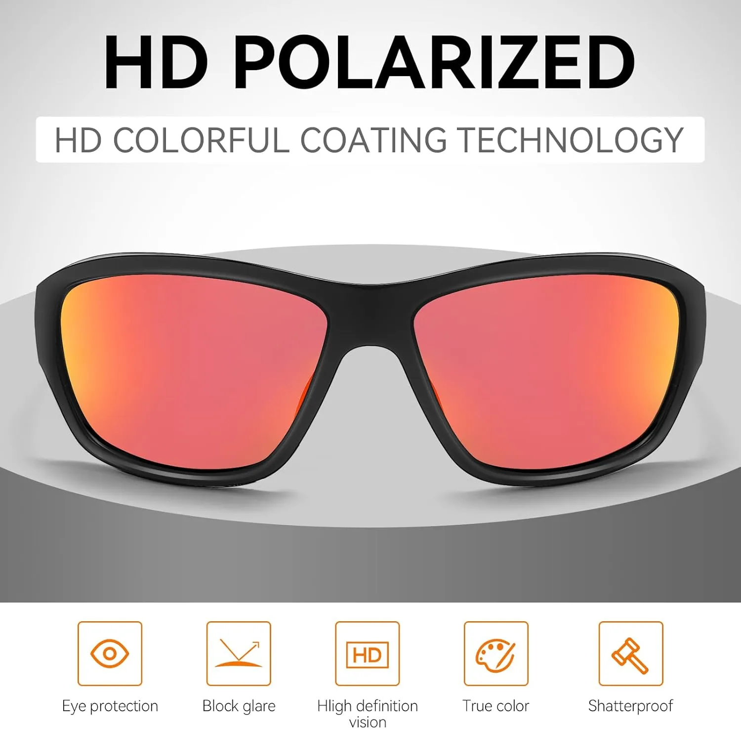 Dollger Polarized Sport Sunglasses for Men,100% UV Protection Running Goggles for Women Baseball Cycling Golf Fishing