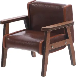 Dollhouse Sofa Armchair Upholstered Model Toy 1 12 Scale Miniature Living Room Furniture Chair Miniature Furniture Dollhouse Vintage Armchairs Mini Leather Sofa Chairs Single Sofa