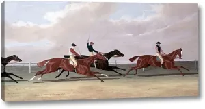Doncaster St. Leger by John Frederick Herring - 12" x 24" Canvas Art Print Gallery Wrapped - Ready to Hang