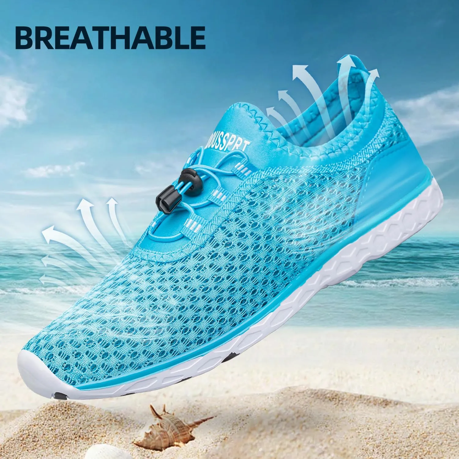 DOUSSPRT Men's Water Shoes Quick Drying Sports Aqua Shoes
