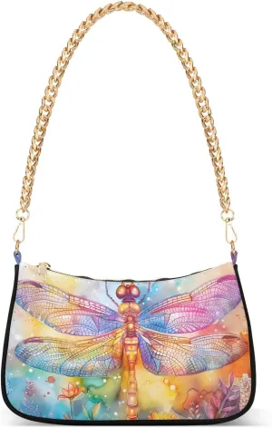 Dragonfly Flower Bushes Crossbody Bags for Women Tote Bag Women's Shoulder Handbags Clutch Purses for Women
