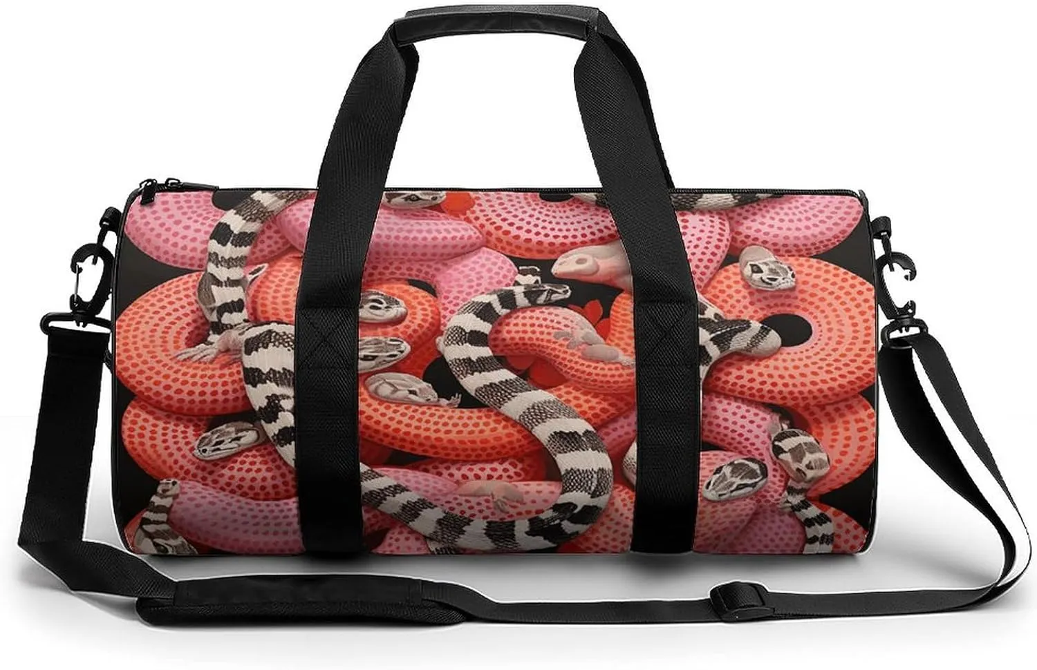 Duffel Bag for Men Women Gym Bag A Bunch of Crazy Snakes Travel Duffel Bag Waterproof Overnight Bag for Sports Workout