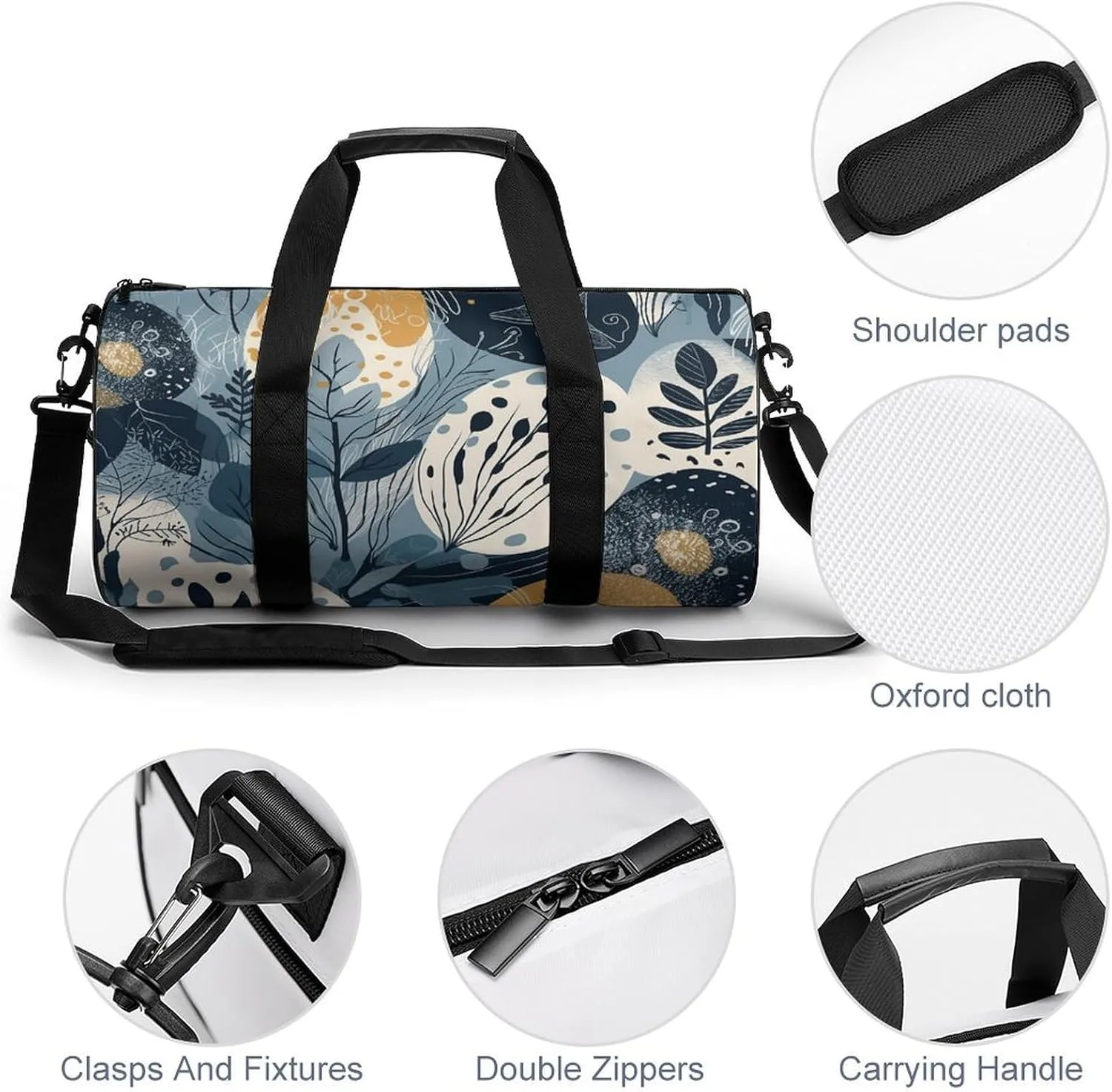 Duffel Bag for Men Women Gym Bag Egg Shape Travel Duffel Bag Waterproof Overnight Bag for Sports Workout