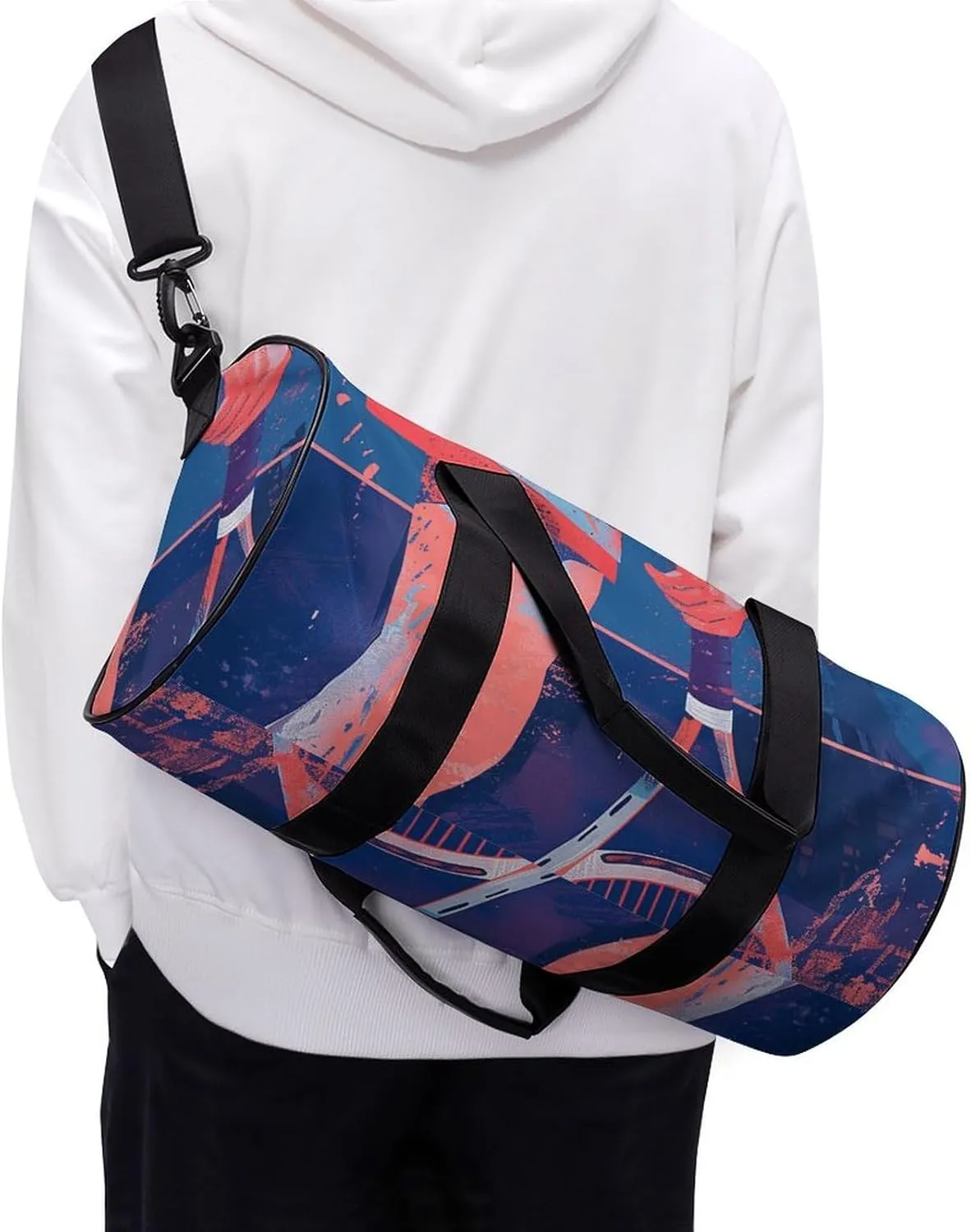 Duffel Bag for Men Women Gym Bag Holding A Tennis Racket Travel Duffel Bag Waterproof Overnight Bag for Sports Workout