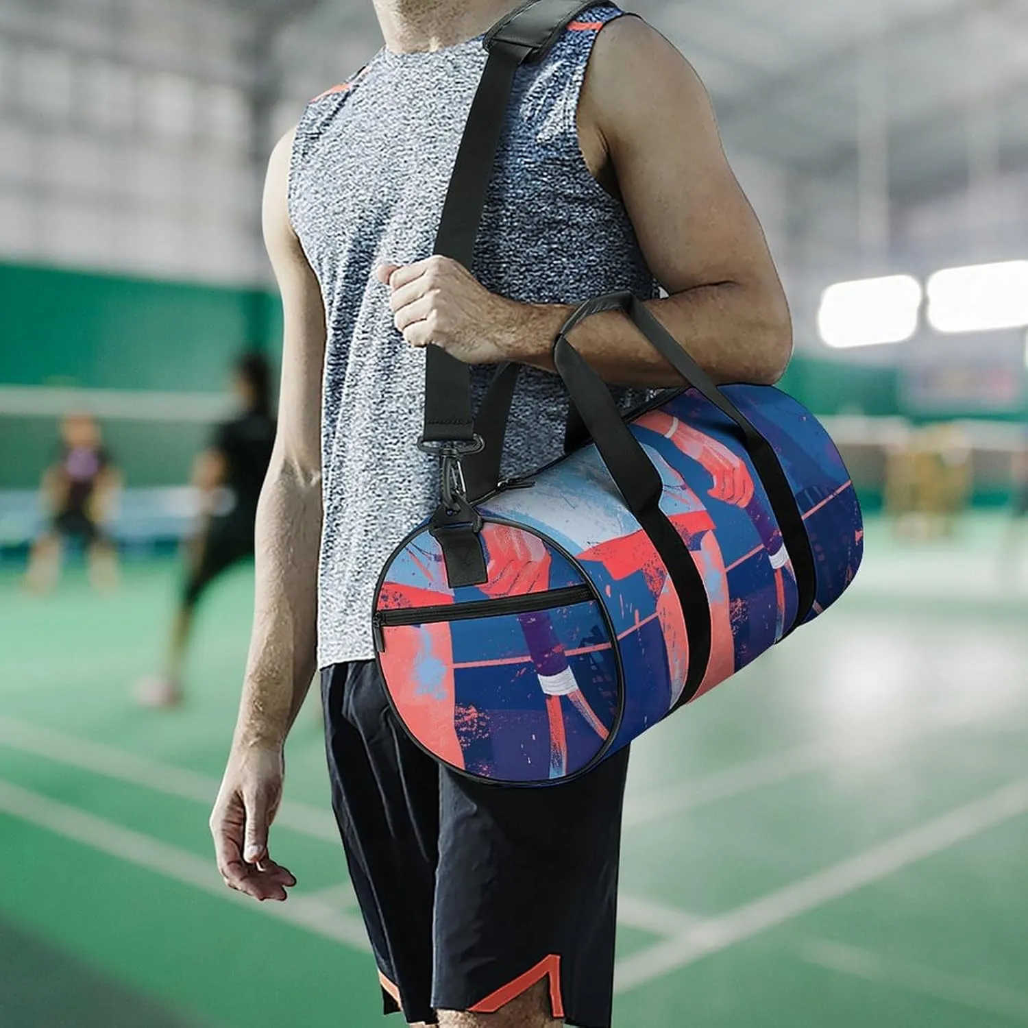 Duffel Bag for Men Women Gym Bag Holding A Tennis Racket Travel Duffel Bag Waterproof Overnight Bag for Sports Workout