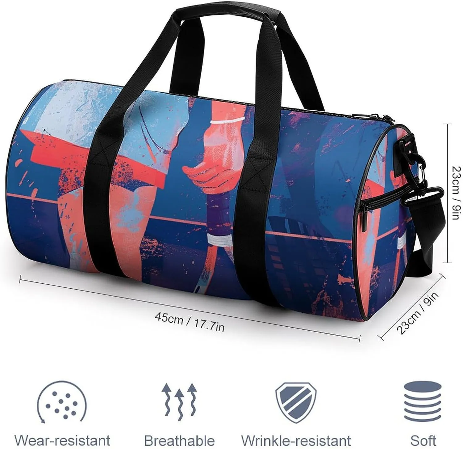 Duffel Bag for Men Women Gym Bag Holding A Tennis Racket Travel Duffel Bag Waterproof Overnight Bag for Sports Workout