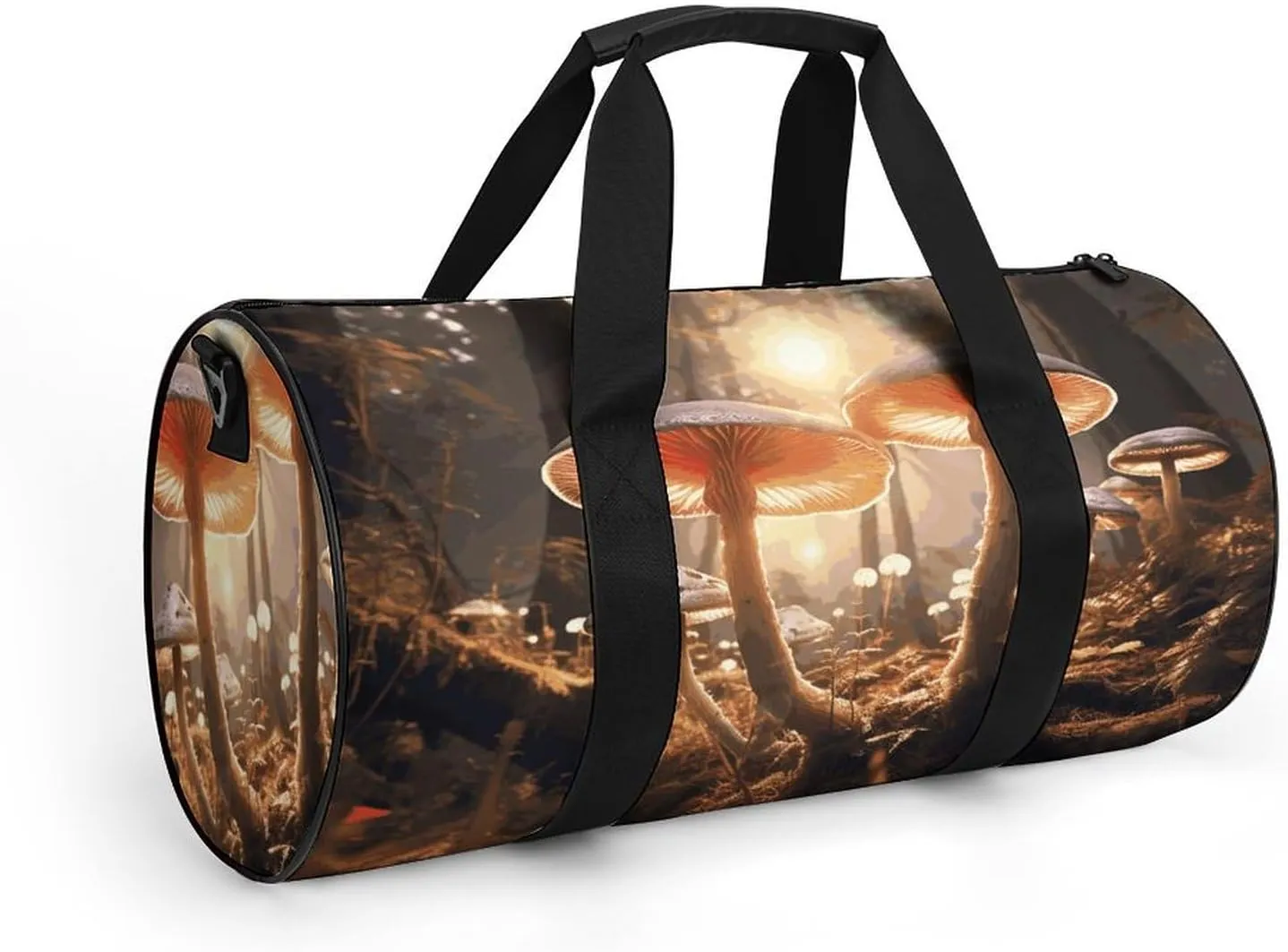 Duffel Bag for Men Women Gym Bag Mushroom Forest Travel Duffel Bag Waterproof Overnight Bag for Sports Workout