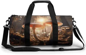 Duffel Bag for Men Women Gym Bag Mushroom Forest Travel Duffel Bag Waterproof Overnight Bag for Sports Workout