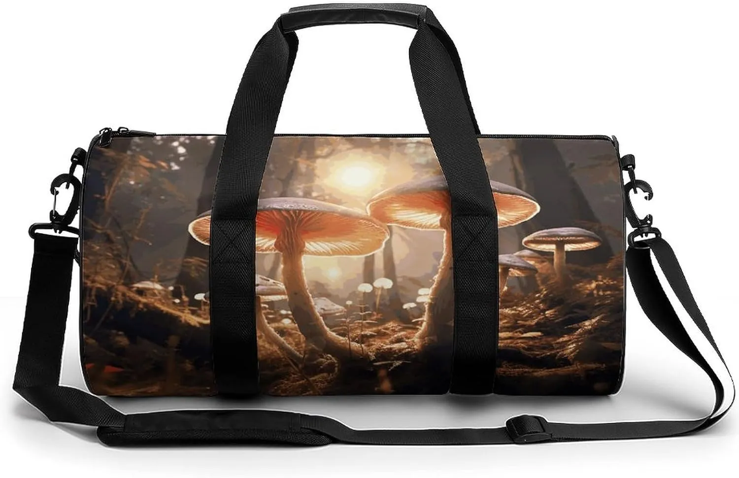 Duffel Bag for Men Women Gym Bag Mushroom Forest Travel Duffel Bag Waterproof Overnight Bag for Sports Workout