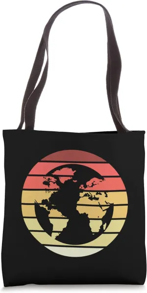 Earth Retro Style Vintage Tote Bag