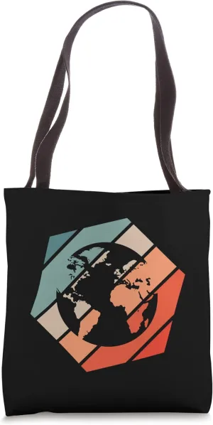 Earth Retro Style Vintage Tote Bag