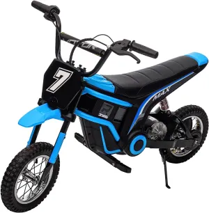 Electric Motorcycle for Kids Electric Dirt Bike Teather Seat, Rear Brake, Electric Motorbike for Kids/Teens,350W Chain-Driven Motor