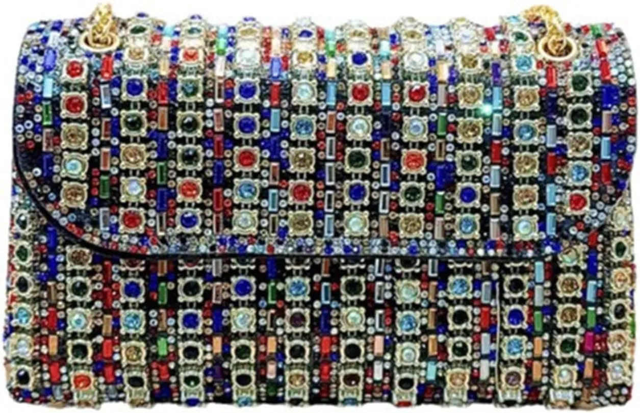Elegant Rhinestones Evening Bag Handbag With Chain Women Delicate Shoulder Bags Crossbody Purse Evening Purses