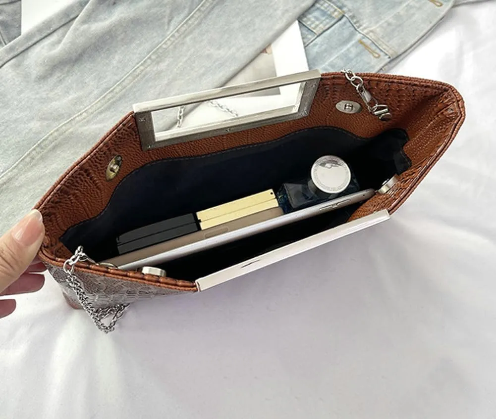Elegant Women's Chain Shoulder & Crossbody Bag - Vintage Handbag for a Chic Look