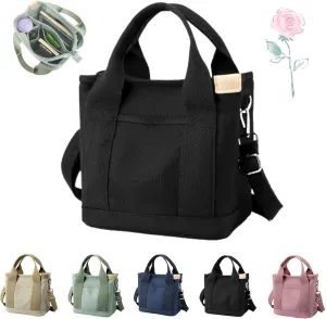 Elmyse Handbag, Elmyse Canvas Bag, Large Capacity Multi-pocket Handbag, Canvas Tote Bag Women for Office and Travel