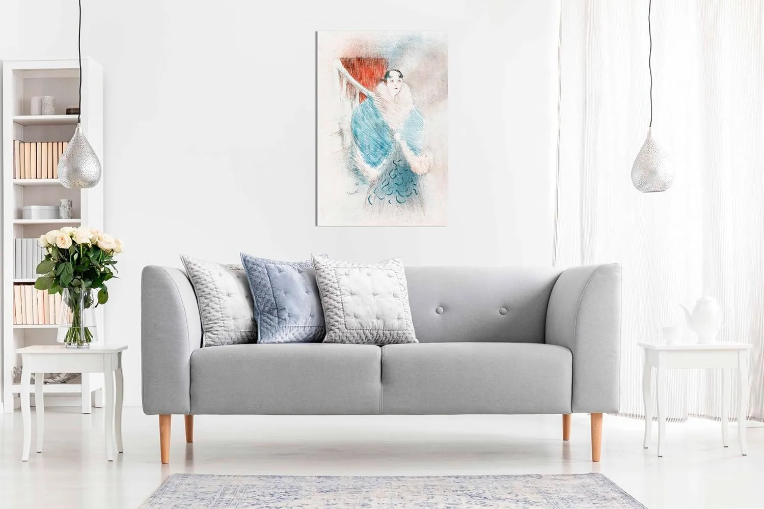 Elsa Dite La Viennoise 1897 Framed Canvas Print, Pictures for Home Walls, Bedroom, Living Room & Bathroom Decor 76x51cm (30x20in)