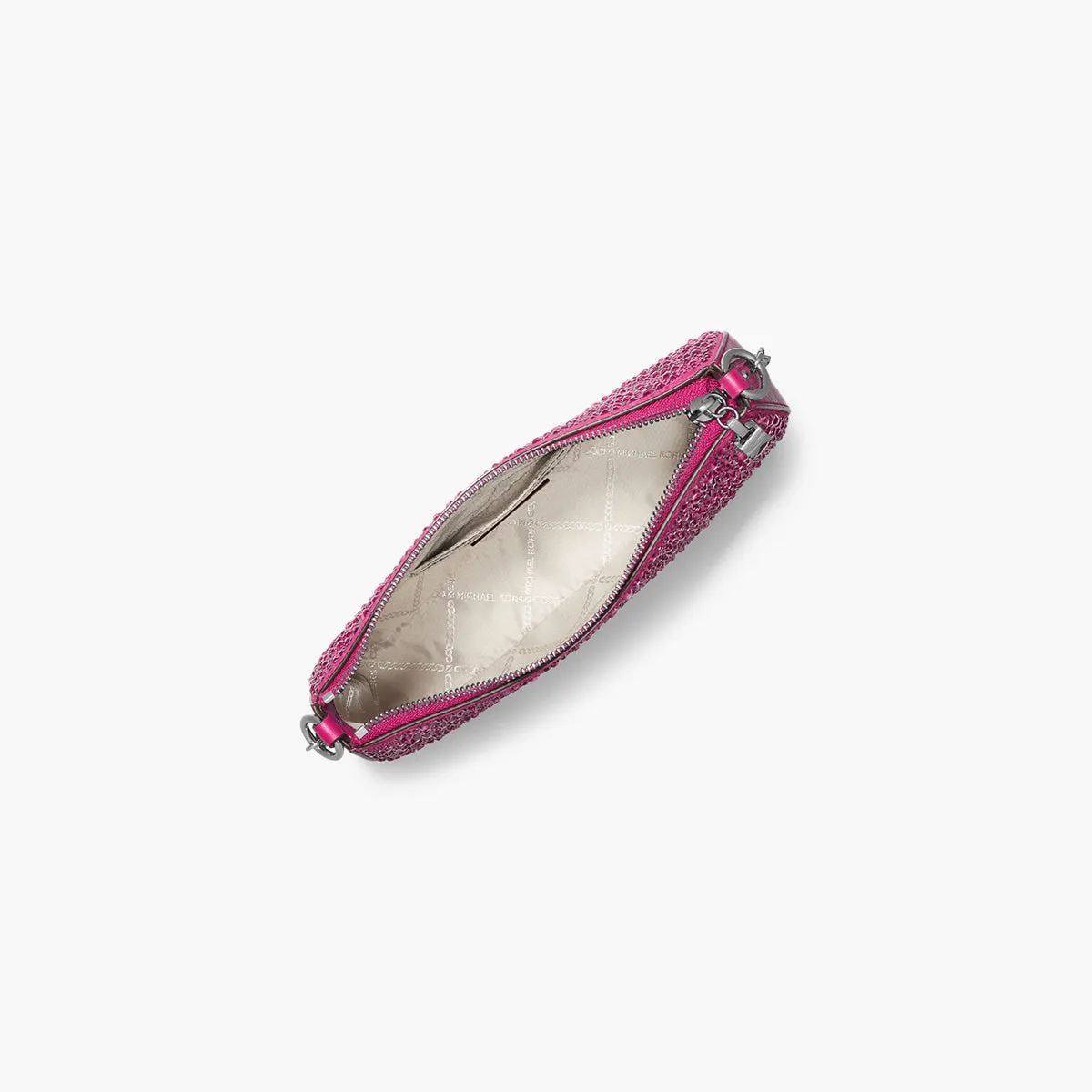 Empire Medium Embellished Suede Chain-Link Pouchette