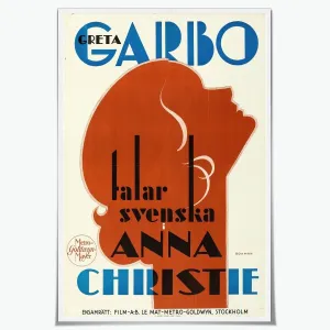 Eric Rohman Creation Anna Christie Movie Poster Vintage Wall Art Classical And Modern Art Canvas Prints Poster Retro Artwork For Living Room Bedroom Gallery UnFramed 12x18inch