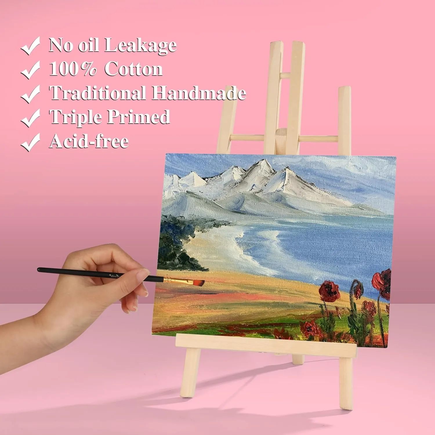 ESRICH Canvas Boards for Painting 8x10 Inch, 56 Pack Bulk 8x10 Inch Canvases for Painting- Cotton Canvas Panels for Oil, Acrylic & Watercolor Painting.