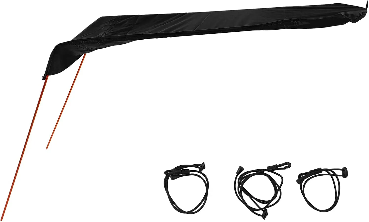 Estink Kayak Sun Shade Canopy, Oxford Fabric Foldable Canoe Sunshade Portable Kayak Sunshade Awning Ideal for Installing Canopies on Boats Kayaks Canoes (Black)