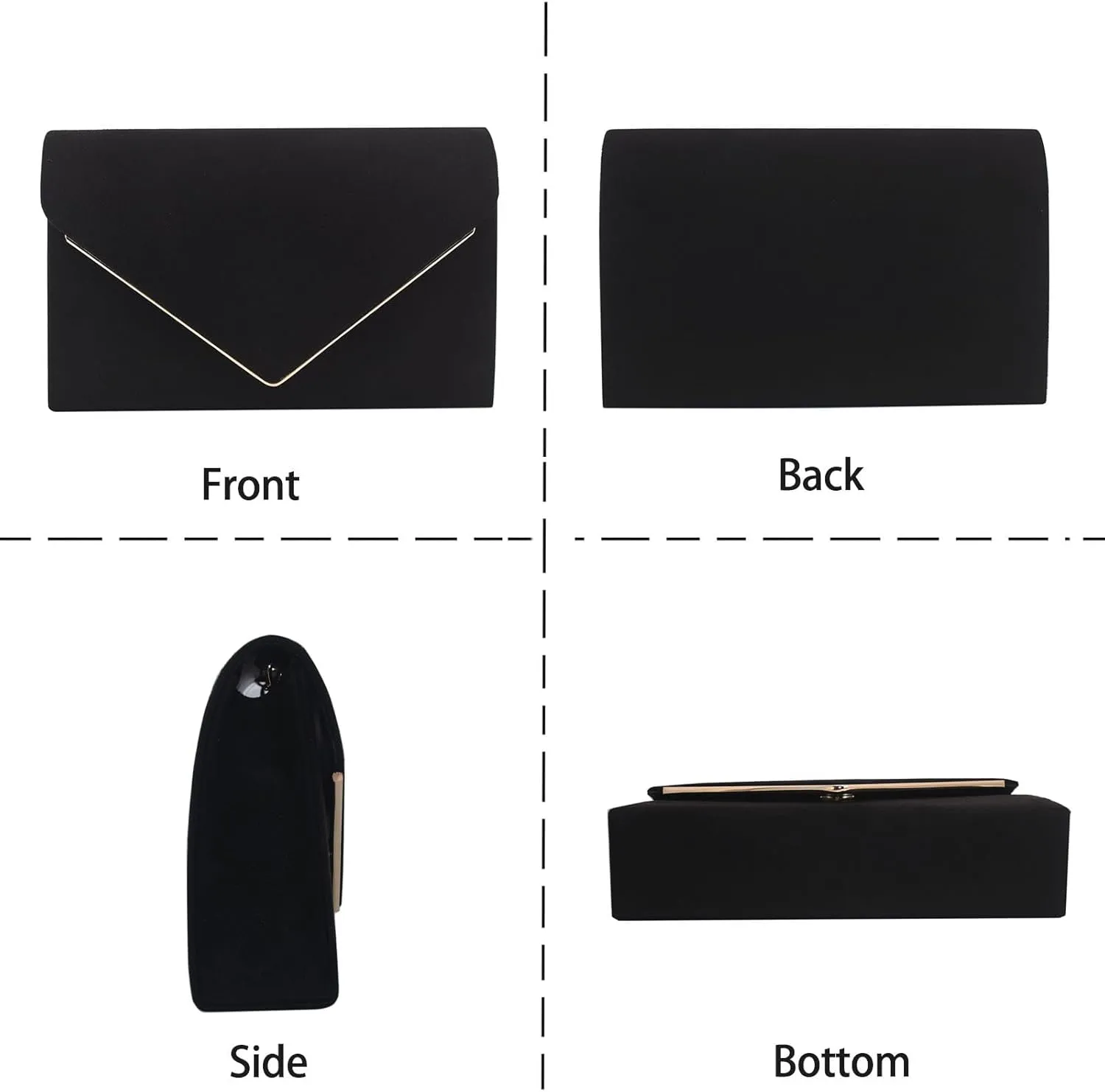 Evening Bags Women Clutch Purse Small Cute Classic Envelop Crossbody Handbag for Formal Wedding Party with Detachable Chain