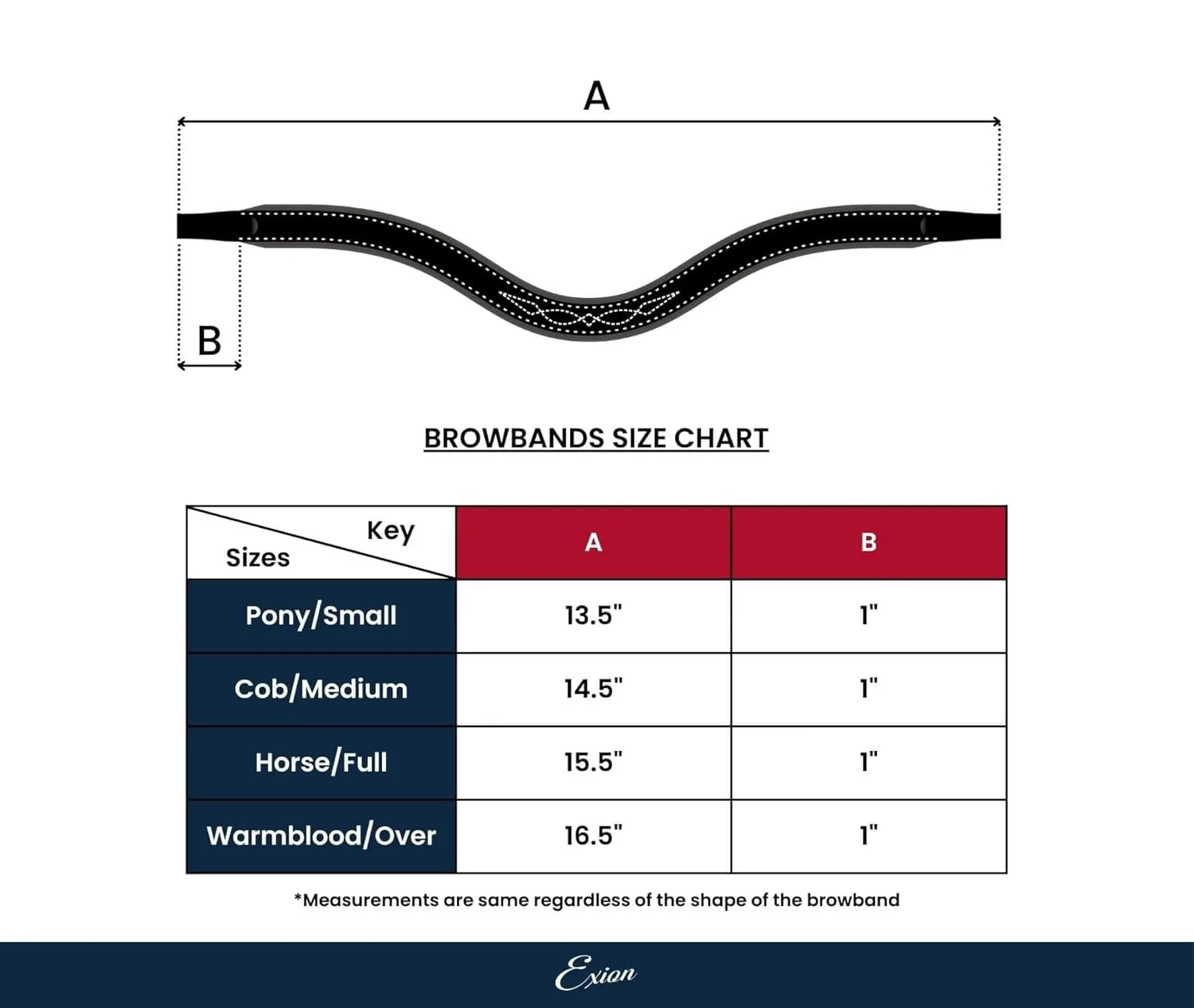 Exion Curved Padded Crystal Leather Browband for Horse Bridles | Diamond Decorated English Dressage Browbands in Sapphire, Violet, Light Sapphire | Havana-Cob