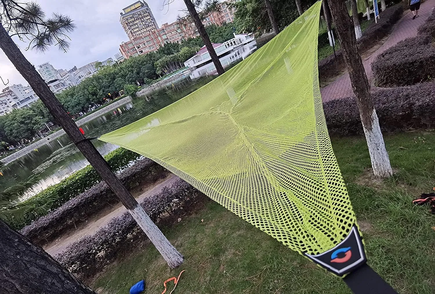 Experience Ultimate Adventure with Our Revolutionary 380cm Multi-Person Aerial Camping Hammock: Triangle Mat with 3-Point Suspension for Tree Houses and Outdoor Fun!-Green||280CM