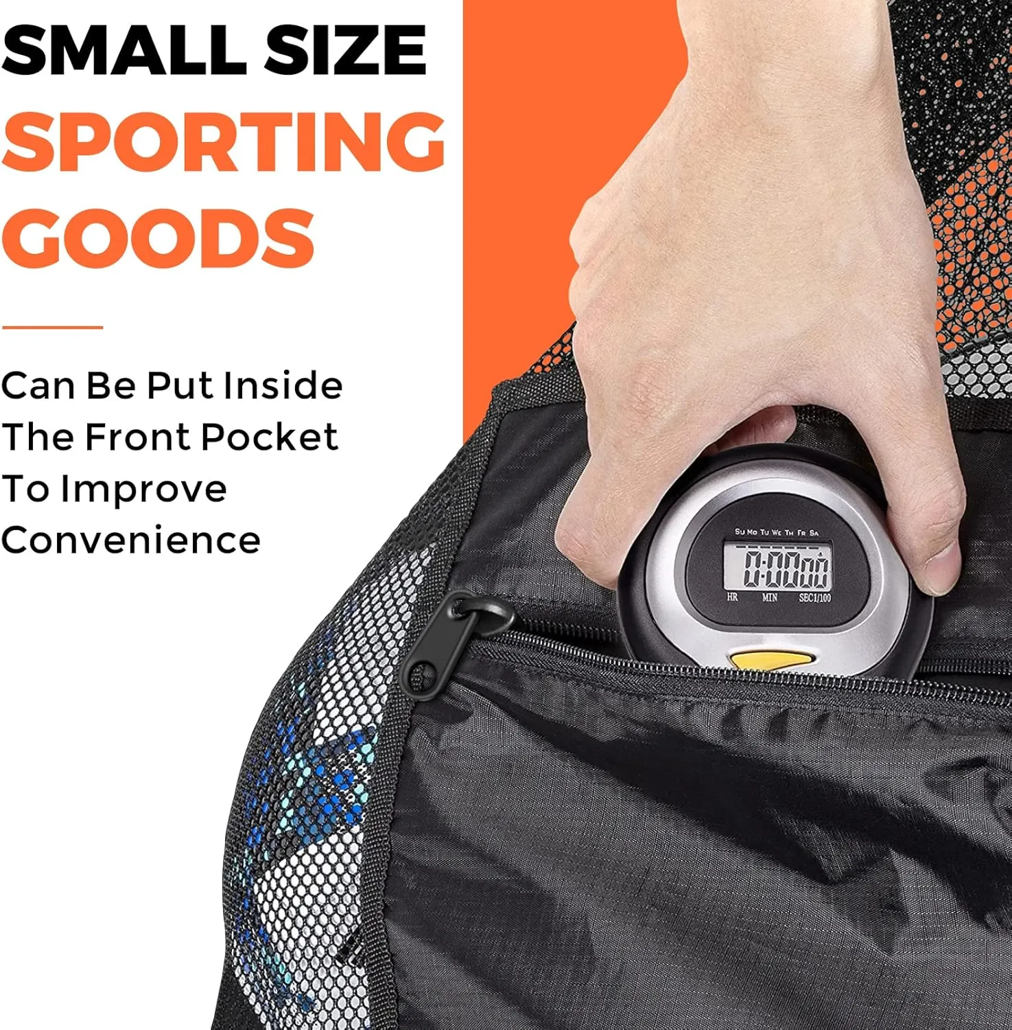 Extra Large Sports Ball Bag - Mesh Soccer Team Balls Bag, Drawstring Sport Equipment Storage for Basketball, Beach Cloth and Swimming Gears