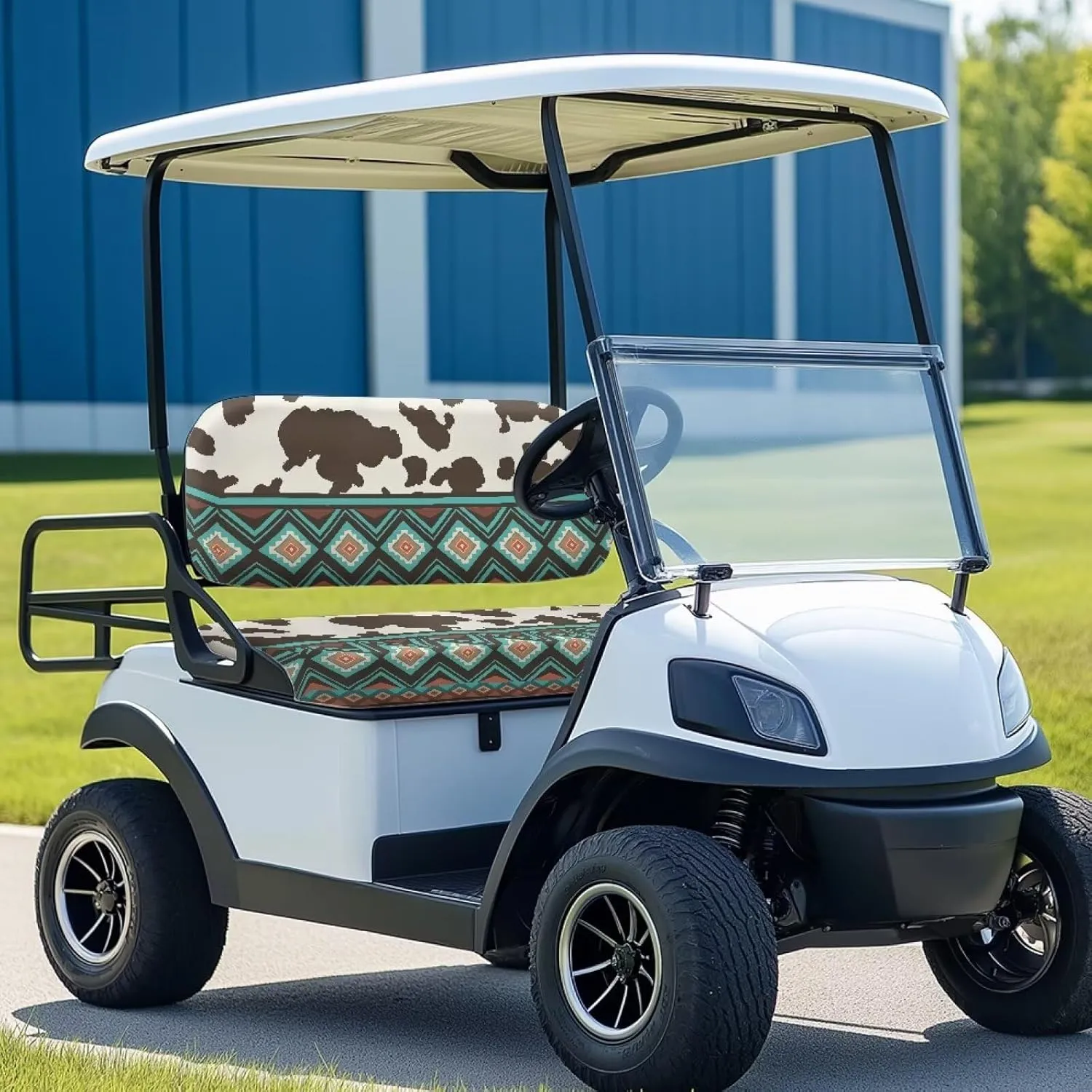 EZGO RXV Seat Covers with Elastic Edges - Heavy-Duty Universal Size for Club Car Precedent All-Season Protection