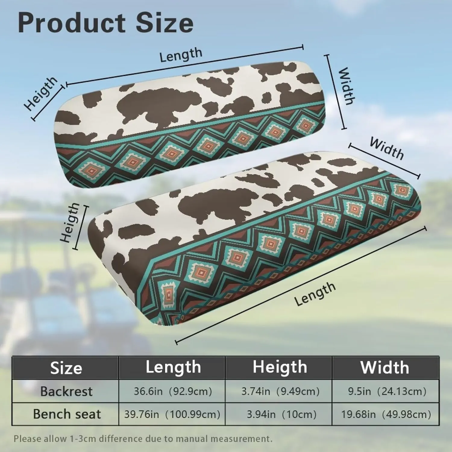 EZGO RXV Seat Covers with Elastic Edges - Heavy-Duty Universal Size for Club Car Precedent All-Season Protection