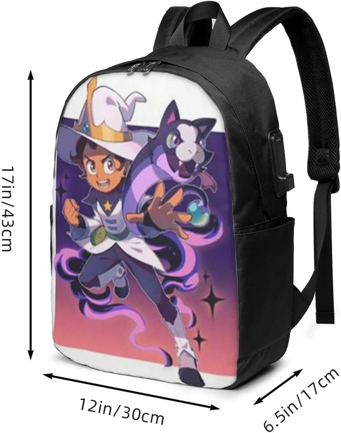 F-antasy Swamp Simple Large Capacity Backpack, The Whole Bag Is Stylish And Lightweight Black
