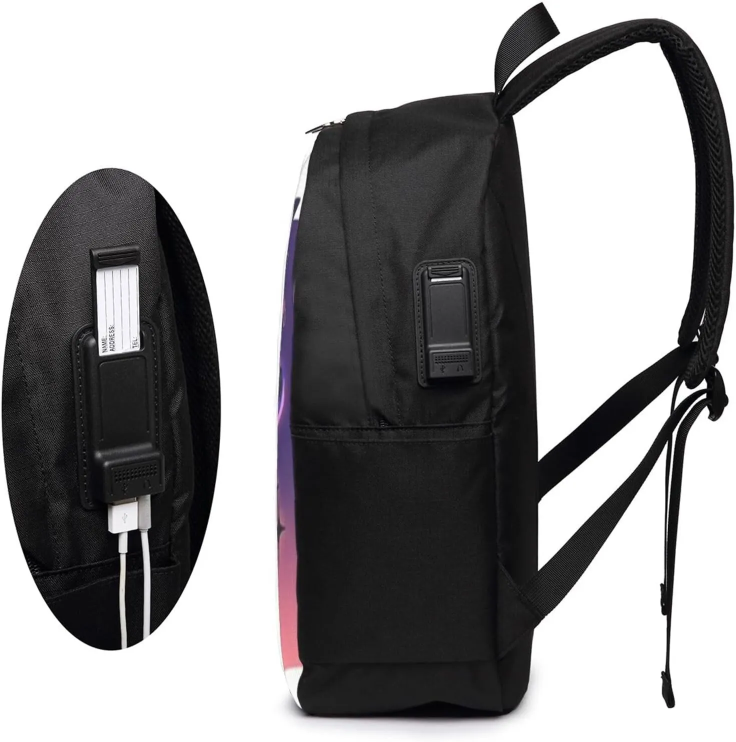 F-antasy Swamp Simple Large Capacity Backpack, The Whole Bag Is Stylish And Lightweight Black