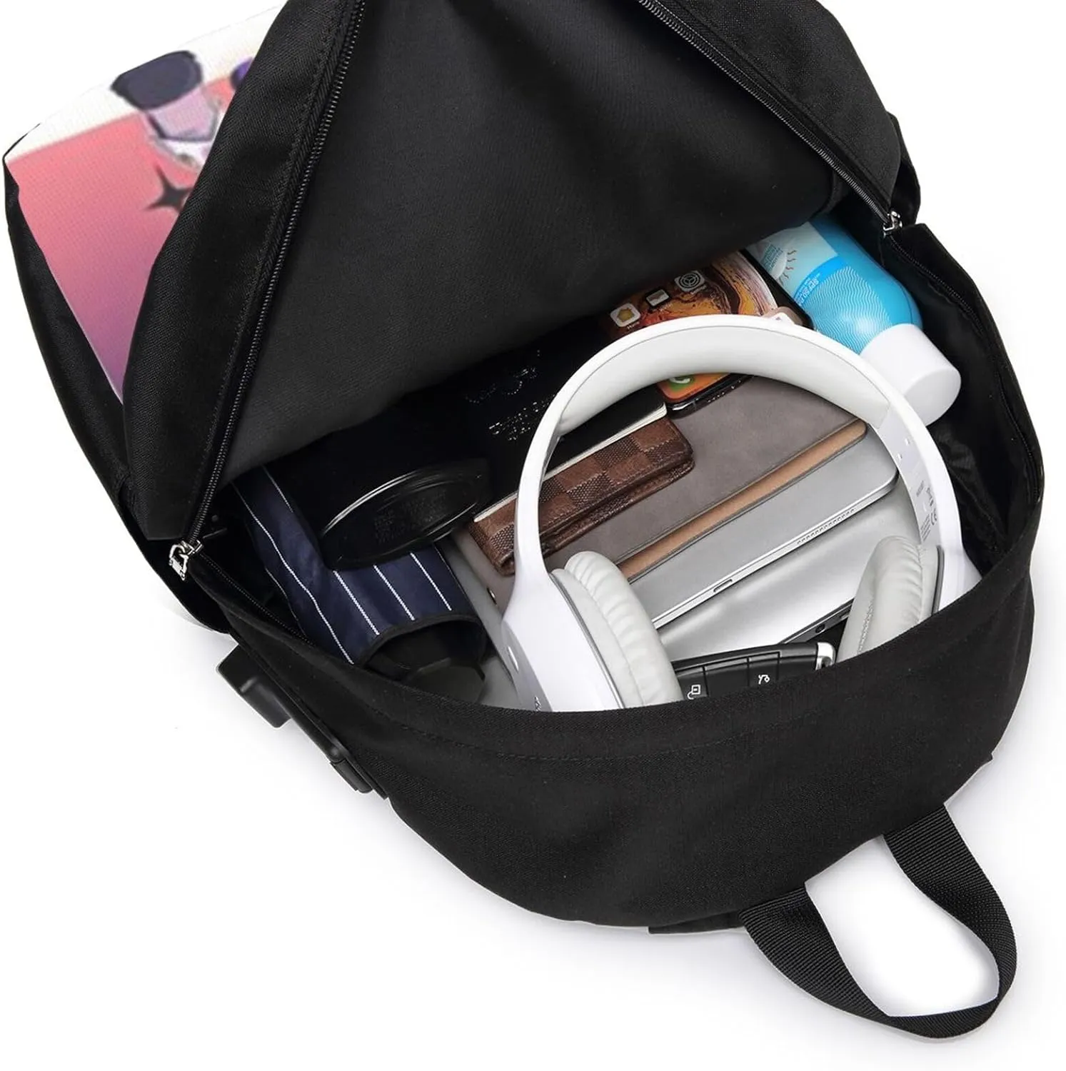 F-antasy Swamp Simple Large Capacity Backpack, The Whole Bag Is Stylish And Lightweight Black