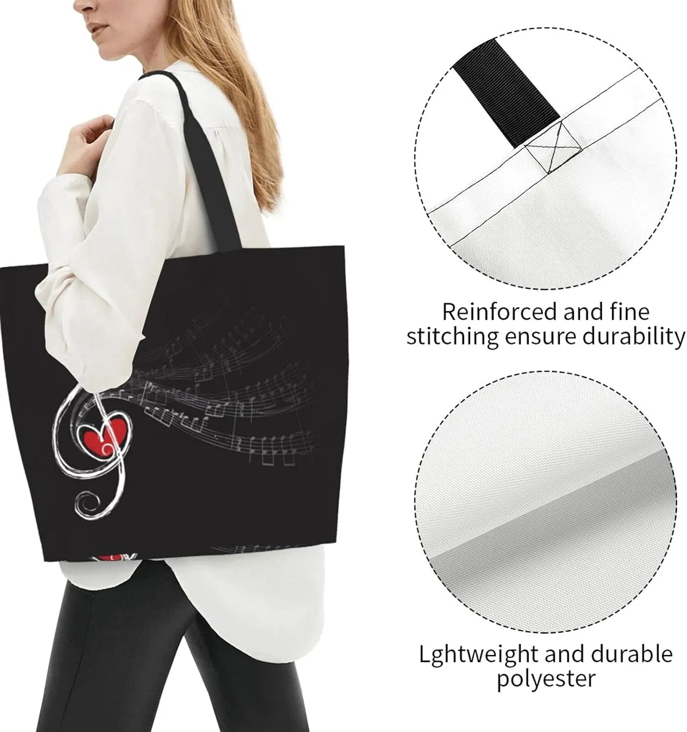 Famame Canvas Tote Bag Large Women Casual Shoulder Bag Handbag Reusable Multipurpose Shopping Grocery Bag For Outdoors…