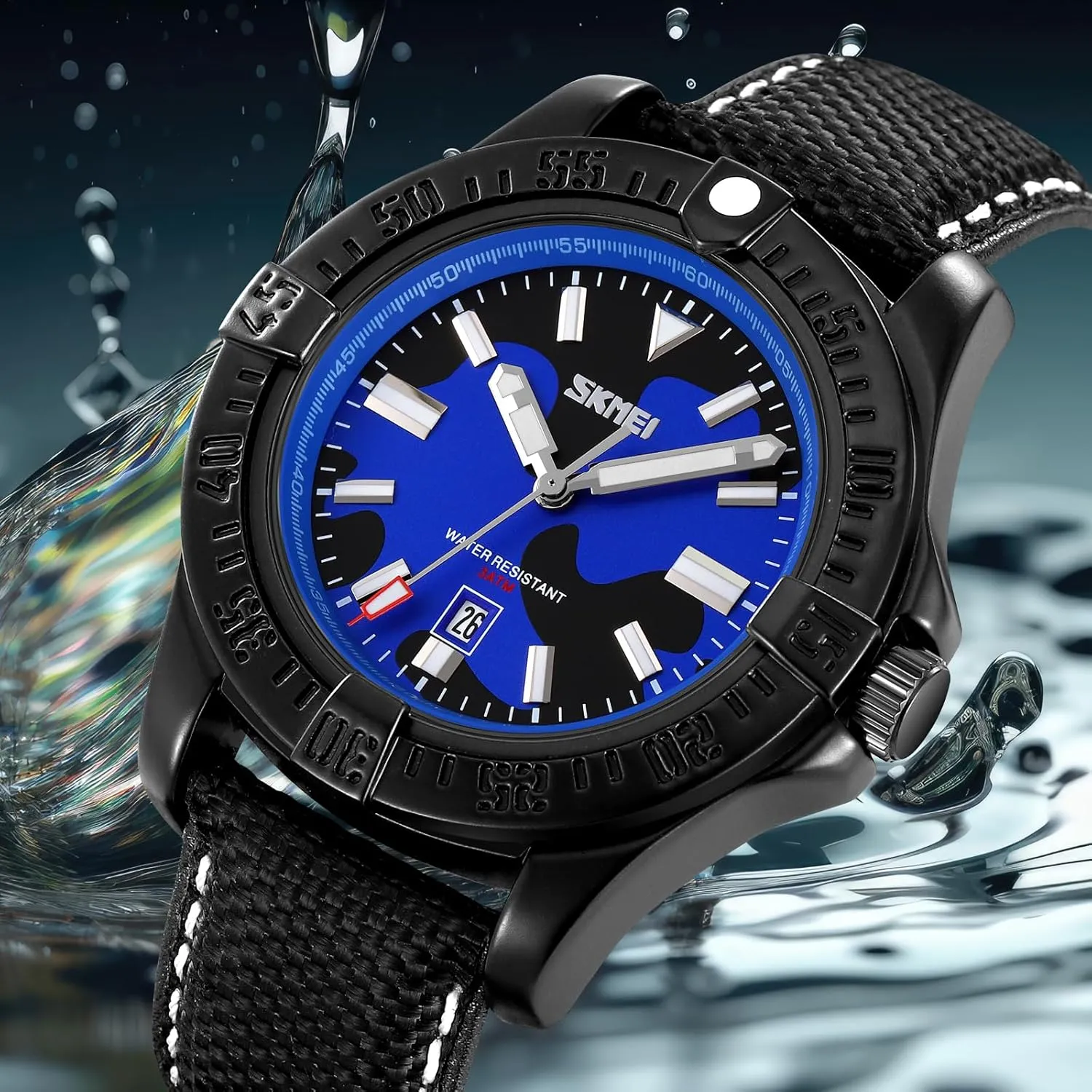 FANMIS Men's Classic Analog Quartz Watch Minimalism Military Sports Waterproof Watch Fashion Business Dress Personalized Leather Strap Wristwatch