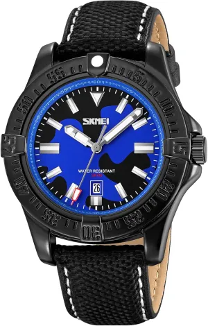 FANMIS Men's Classic Analog Quartz Watch Minimalism Military Sports Waterproof Watch Fashion Business Dress Personalized Leather Strap Wristwatch