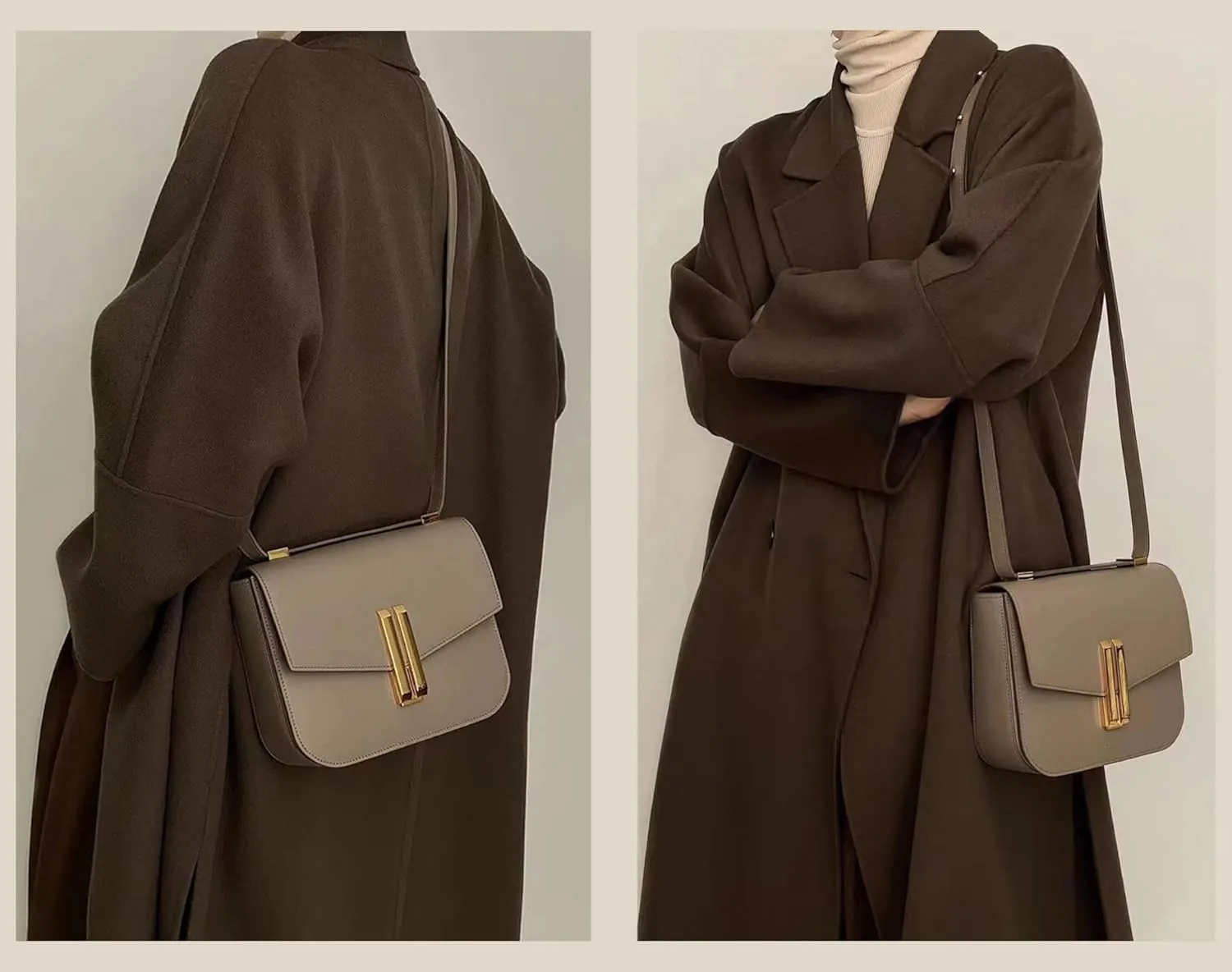 Fashion Classic Leather Shoulder Bag, Small Mini Luxury Crossbody Purse,Lightweight waterproof，with Adjustable Strap