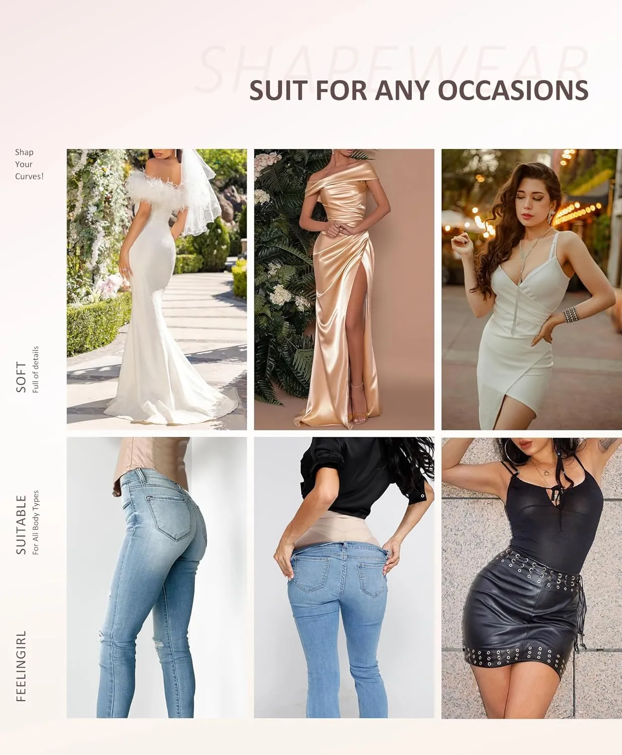 FeelinGirl Tummy Control Shapewear for Women Butt Lifting Briefs Underwear