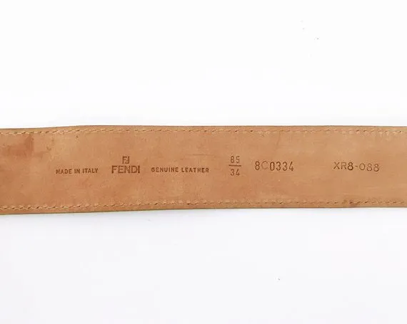 Fendi Zucca Logo Neon Green Belt