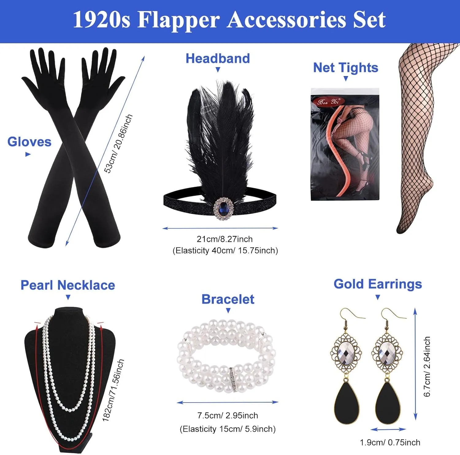 FEPITO 1920s Flapper Dresses for Women, Fringed Sequin Great Gatsby Dress for Women with 20s Accessories, Roaring 20s Costume
