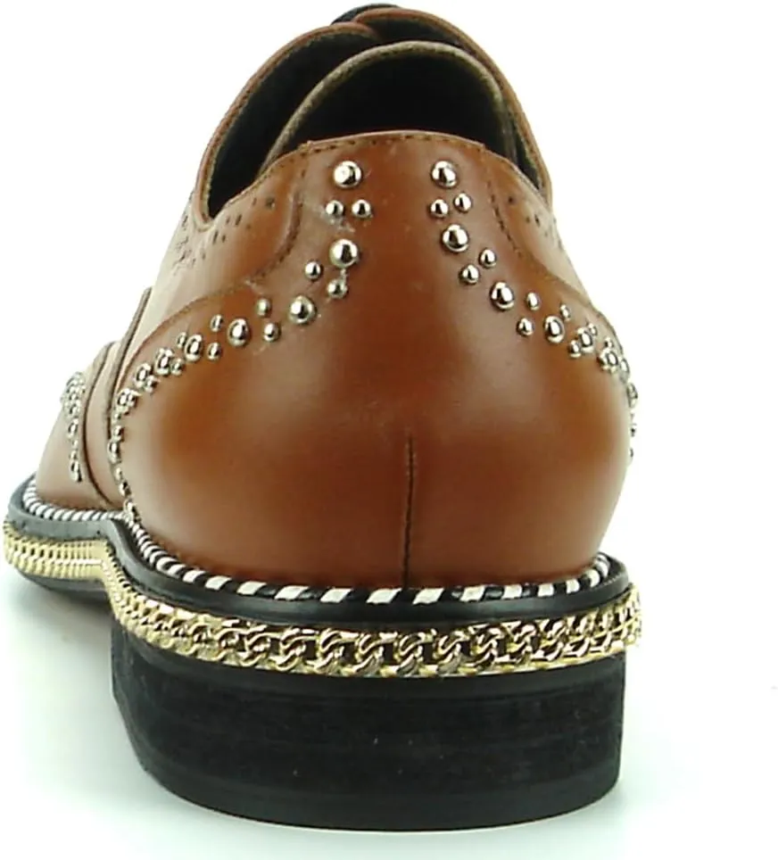 FI-7201 Men's Leather Lace up Wing Tip Shoes