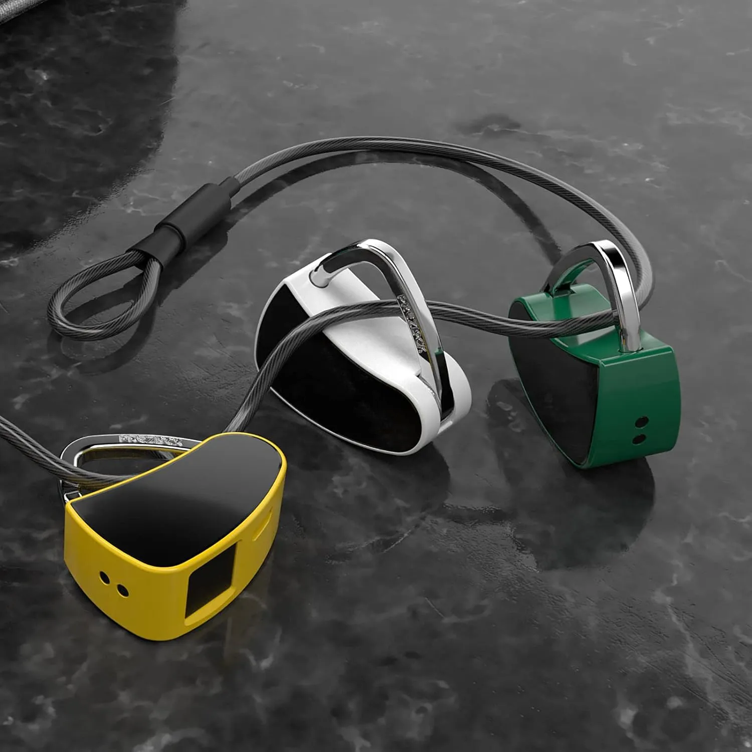 Fingerprint Padlock, Smart Padlock with Keyless Biometric, Colorful, Fashionable Lock, Compact Lock, USB Rechargeable,1Pack. (Vivid Snow)