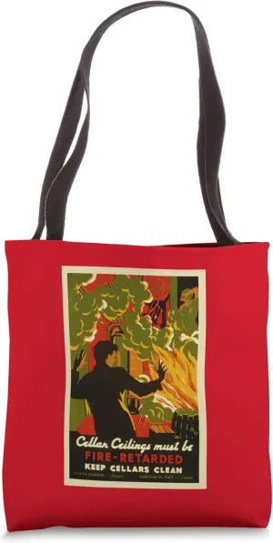 Fire Proof Cellar Ceilings Keep Them Clean Fires Flames Tote Bag