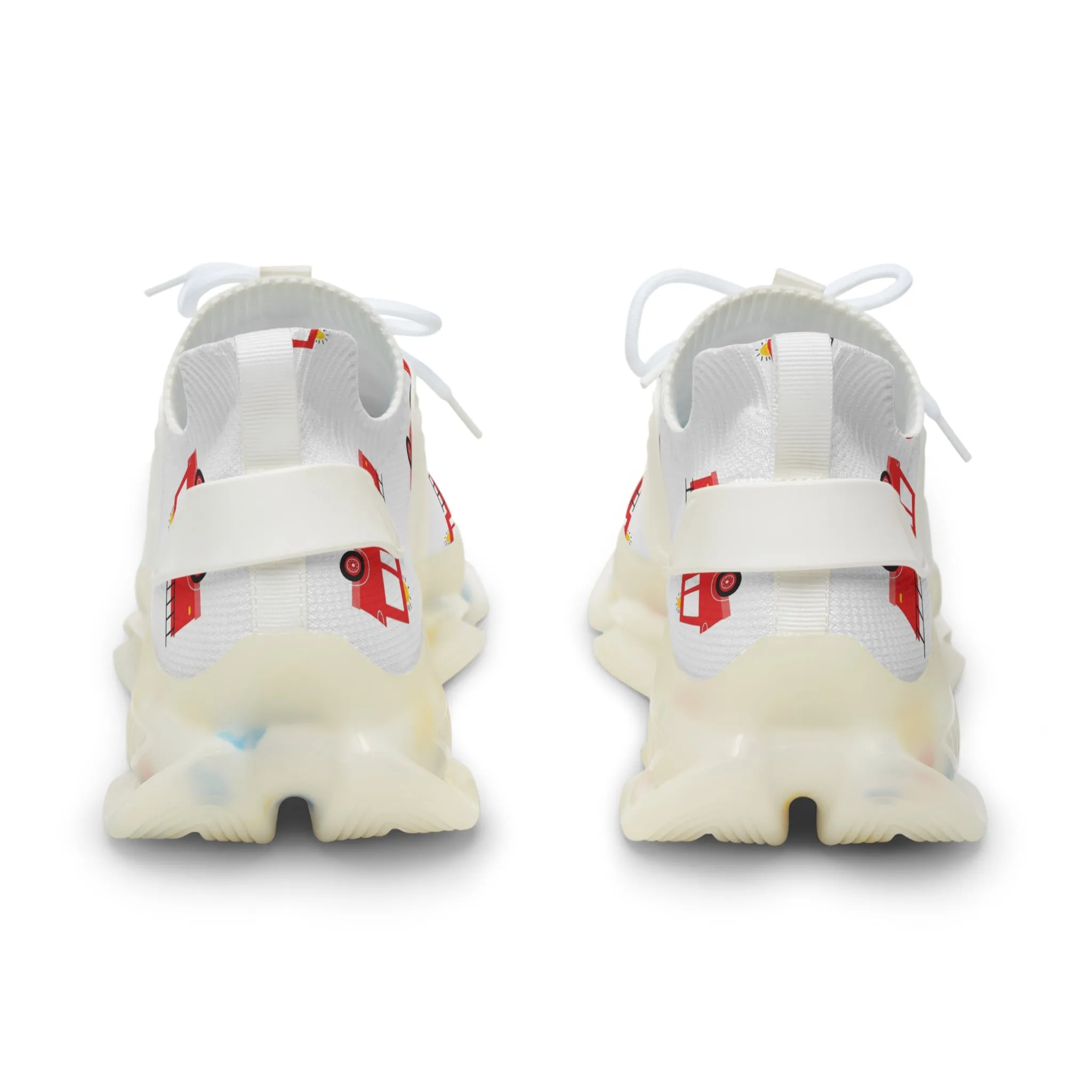 Fire Truck Men's Mesh Sneakers