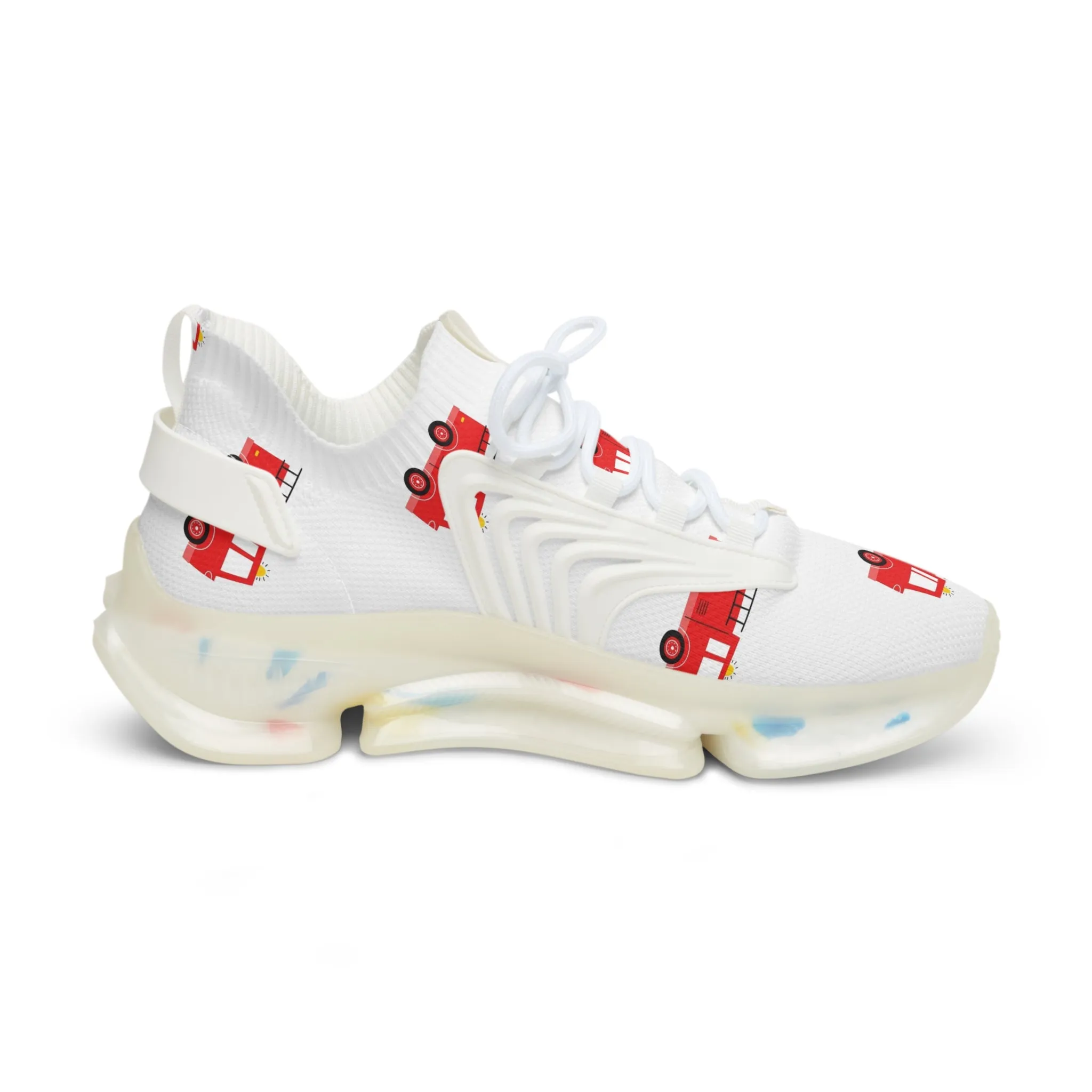 Fire Truck Men's Mesh Sneakers