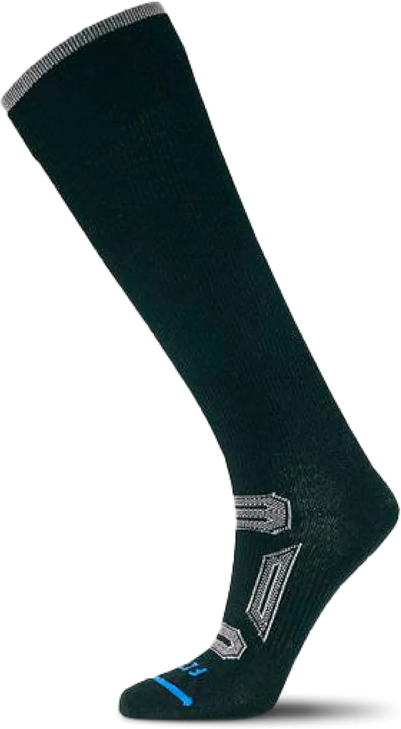 FITS Pinnacle Ski Socks For Men and Women, Ultra-fine Merino Wool, Over-the-Calf, Breathable, Lightweight, Whole Foot Comfort