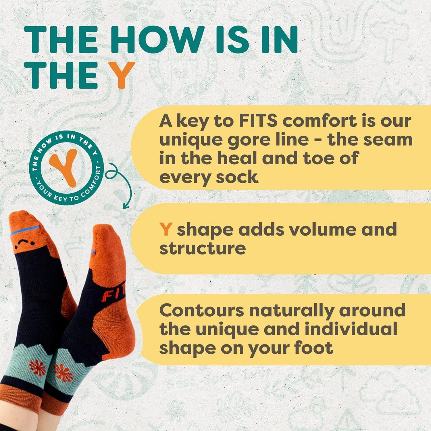 FITS Pinnacle Ski Socks For Men and Women, Ultra-fine Merino Wool, Over-the-Calf, Breathable, Lightweight, Whole Foot Comfort